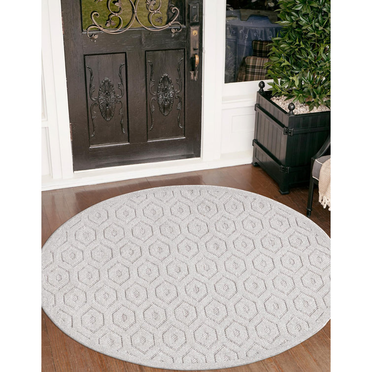 Langley Street Heckman Machine Woven / Power Loomed Gray Indoor/Outdoor